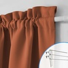 NICETOWN Stone Blue Blackout Door Curtains with Tieback for French Window(Burnt Orange)
