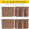 NICETOWN Stone Blue Blackout Door Curtains with Tieback for French Window(Cappuccino)