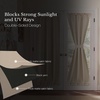 NICETOWN Stone Blue Blackout Door Curtains with Tieback for French Window(Champagne)