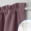 NICETOWN Stone Blue Blackout Door Curtains with Tieback for French Window(Dry Rose)