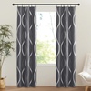 NICETOWN Stone Blue Blackout Door Curtains with Tieback for French Window(Foil Gray)