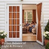 NICETOWN Stone Blue Blackout Door Curtains with Tieback for French Window(Golden Brown)