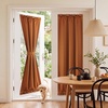 NICETOWN Stone Blue Blackout Door Curtains with Tieback for French Window(Golden Brown)