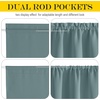 NICETOWN Stone Blue Blackout Door Curtains with Tieback for French Window(Greyish Blue)