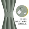 NICETOWN Stone Blue Blackout Door Curtains with Tieback for French Window(Greyish Green)