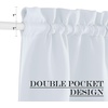 NICETOWN Stone Blue Blackout Door Curtains with Tieback for French Window(Greyish White)