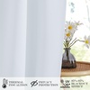 NICETOWN Stone Blue Blackout Door Curtains with Tieback for French Window(Greyish White)