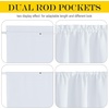 NICETOWN Stone Blue Blackout Door Curtains with Tieback for French Window(Greyish White)