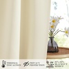 NICETOWN Stone Blue Blackout Door Curtains with Tieback for French Window(Light Beige)