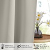 NICETOWN Stone Blue Blackout Door Curtains with Tieback for French Window(Natural)
