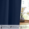 NICETOWN Stone Blue Blackout Door Curtains with Tieback for French Window(Navy)