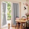 NICETOWN Stone Blue Blackout Door Curtains with Tieback for French Window(Pewter)