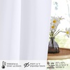 NICETOWN Stone Blue Blackout Door Curtains with Tieback for French Window(Pure White)