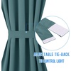 NICETOWN Stone Blue Blackout Door Curtains with Tieback for French Window(Sea Teal)
