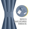 NICETOWN Stone Blue Blackout Door Curtains with Tieback for French Window(Stone Blue)