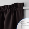 NICETOWN Stone Blue Blackout Door Curtains with Tieback for French Window(Toffee Brown)