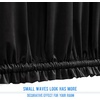 NICETOWN Stone Blue Blackout Door Curtains with Tieback for French Window(Velvetblack)
