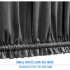 NICETOWN Stone Blue Blackout Door Curtains with Tieback for French Window(Velvetgrey)