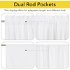 NICETOWN Stone Blue Blackout Door Curtains with Tieback for French Window(White)