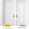 NICETOWN Stone Blue Blackout Door Curtains with Tieback for French Window(White)