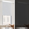 NICETOWN Stone Blue Blackout Door Curtains with Tieback for French Window(With Pole – Greyish White)