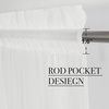 NICETOWN White Sheer Curtains 80 inches Long, Rod Pocket Chic Soft Voile Sheer Light Filtering Doorway Window Curtains & Drapes for Living Room/Porch, 4 Panels, White, W54 x L80(Ivory)