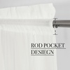 NICETOWN White Sheer Curtains 80 inches Long, Rod Pocket Chic Soft Voile Sheer Light Filtering Doorway Window Curtains & Drapes for Living Room/Porch, 4 Panels, White, W54 x L80(Beige)