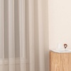NICETOWN White Sheer Curtains 80 inches Long, Rod Pocket Chic Soft Voile Sheer Light Filtering Doorway Window Curtains & Drapes for Living Room/Porch, 4 Panels, White, W54 x L80(Taupe)