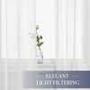 NICETOWN White Sheer Curtains 80 inches Long, Rod Pocket Chic Soft Voile Sheer Light Filtering Doorway Window Curtains & Drapes for Living Room/Porch, 4 Panels, White, W54 x L80(Ivory)