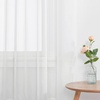 NICETOWN White Sheer Curtains 80 inches Long, Rod Pocket Chic Soft Voile Sheer Light Filtering Doorway Window Curtains & Drapes for Living Room/Porch, 4 Panels, White, W54 x L80(Ivory)