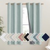 NICETOWN 100% Absolutely Blackout Linen Curtains with Thermal Insulated Liner, Seafoam Green, 42″ Wide, 45″ Length Energy Saving Curtains for Dining Room 2 Panels Set, Vertical Blinds
