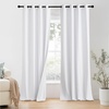 NICETOWN 100% Blackout Window Curtain Panels 90 inch Length for Living Room, Set of 2, Snow White, 55 inches Wide, Thermal Insulated Extra Long Drapes for Patio Sliding Door
