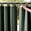 NICETOWN 2 Panels Outdoor Curtains for Patio Waterproof Vertical Blind, Detachable Sticky Tab Top Thermal Insulated Privacy Protected Outdoor Divider Window Treatment for Pergola, W52 x L108-Inch, Tan(Greyish Green)