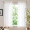 NICETOWN Black Sheer Curtains 96 Inches Long, W42xL96, 2 Panels(Beige)