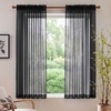 NICETOWN Black Sheer Curtains 96 Inches Long, W42xL96, 2 Panels(Black)