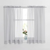 NICETOWN Black Sheer Curtains 96 Inches Long, W42xL96, 2 Panels(Light Grey)