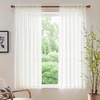 NICETOWN Black Sheer Curtains 96 Inches Long, W42xL96, 2 Panels(Natural)
