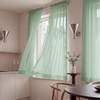 NICETOWN Black Sheer Curtains 96 Inches Long, W42xL96, 2 Panels(Sage Green)