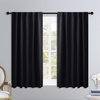 NICETOWN Blackout Curtain Blinds Window Panels – (Black Color) W42 x L30, Double Panels, Thermal Insulated Blackout Draperies for Living Room