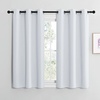 NICETOWN Blackout Curtain Panels, Greyish White, 2 Panels, W29 x L36-inch