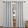 NICETOWN Linen Textured Semi Sheer Bedroom Curtains, Grommet Top Casual Thick Semitransparent Flax Sheer Window Treatment Privacy for Living Room, Camel, W52 x L72, Sold by 2 Panels(Linen Light Gray)