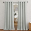 NICETOWN Linen Textured Semi Sheer Bedroom Curtains, Grommet Top Casual Thick Semitransparent Flax Sheer Window Treatment Privacy for Living Room, Camel, W52 x L72, Sold by 2 Panels(Linen Gray)