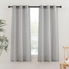NICETOWN Linen Textured Semi Sheer Bedroom Curtains, Grommet Top Casual Thick Semitransparent Flax Sheer Window Treatment Privacy for Living Room, Camel, W52 x L72, Sold by 2 Panels(Grey)