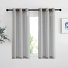 NICETOWN Linen Textured Semi Sheer Bedroom Curtains, Grommet Top Casual Thick Semitransparent Flax Sheer Window Treatment Privacy for Living Room, Camel, W52 x L72, Sold by 2 Panels(Charcoal Grey)