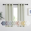 NICETOWN Linen Textured Semi Sheer Bedroom Curtains, Grommet Top Casual Thick Semitransparent Flax Sheer Window Treatment Privacy for Living Room, Camel, W52 x L72, Sold by 2 Panels(Sage Green)