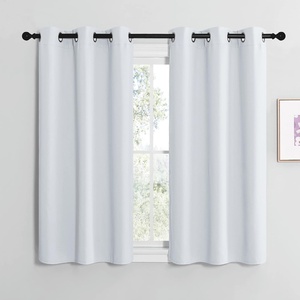 NICETOWN Blackout Curtain Panels, Greyish White, 2 Panels, W29 x L36-inch