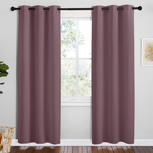 NICETOWN Dry Rose Room Darkening Curtains for Kitchen, Set of 2, 42 x 78-in