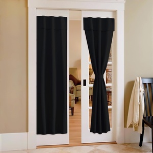 NICETOWN Greyish White Short Blackout Curtains 63 Inches Long for Bedroom(Black)