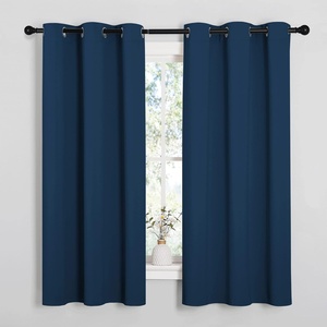NICETOWN Moroccan Blue Blackout Curtains for Bedroom 42″ w x 63″ L 2 Panels
