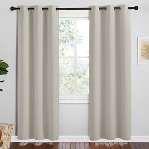 NICETOWN Natural Room Darkening Curtains for Kitchen 42″ w x 78″ L 2 Panels